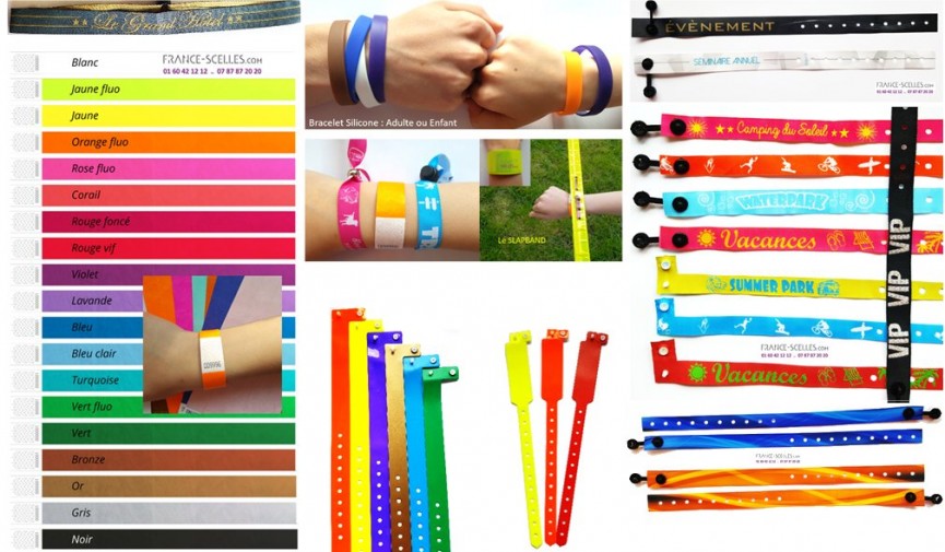 Bracelet d'identification et de contrôle d'accès - Matières variées et personnalisables pour événements professionnels et personnels_0