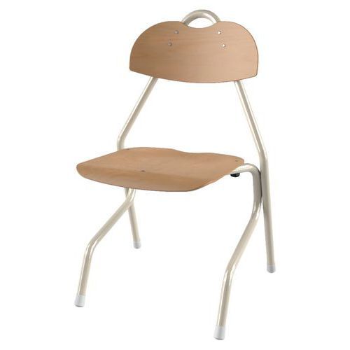 CHAISE TEMPO AST - T5 COQUE BOIS NATUREL - ALU BEIGE 1013 - MOBIDECOR