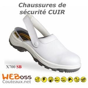 CHAUSSURE DE SÉCURITÉ X0700 CUIR BLANC T.42