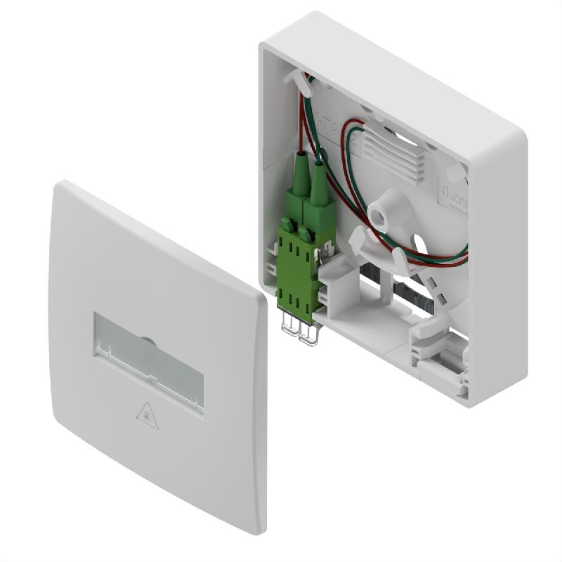 D.Center® Gf-TA 42 , équipée d'un connecteur LCD/APC et de deux pigtails LC/APC, prêt à être épissé_0