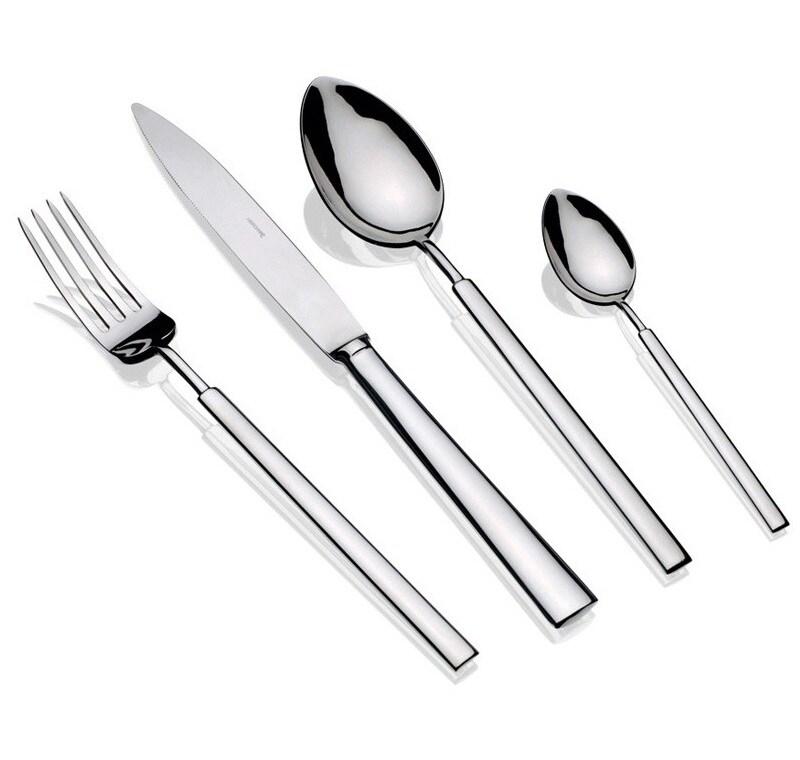 Ensemble de 24 couverts Vintage Inox 18/10 - 4 mm (6 couteaux de table + 6 fourchettes de table + 6 cuillères de table + 6 cuillères à thé) - Acie_0