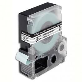 EPSON CASSETTE POUR LW-400/900P - LC5TBW9 ADHÉSIF FORT NOIR SUR TRANSPARENT 18/9 C53S626409