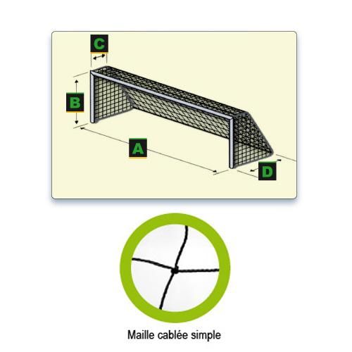 FILETS RÉGLEMENTAIRES POUR BUTS À 11 - MAILLE 145 SIMPLE