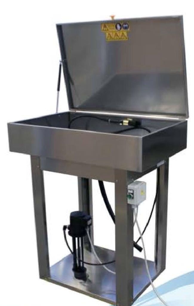 Fontaine de dégraissage électrique avec lessive ou solvant à base d'agrume - TOP CLEANER 09 - inox 304 - 90L_0