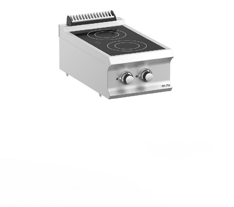 Fourneau professionnel electrique 2 plaque vitrocéramique a poser d... - PVC74T_0
