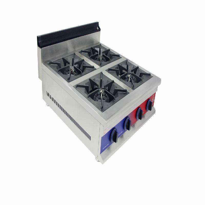 Gasfrit – Table de cuisson à gaz 4 feux, grille professionnelle industrielle, 720 × 825 × 420 mm - inox gf022c_0