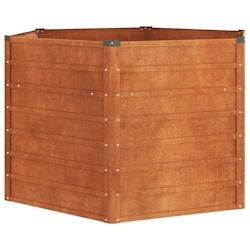 Helloshop26 - Jardinière bac lit surélevé plantes fleurs terrasse jardin de jardin rouillé 129 x 129 x 77 cm acier corten marron 02_0039861 - 3000_0