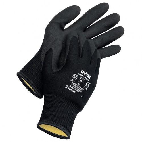 LOT DE 3 PAIRES DE GANTS D'HIVER À ENDUCTION UNILITE THERMO - NOIR - TAILLE 8 UVEX