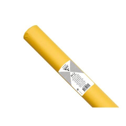 LOT DE 5 - PAPIER DE SOIE, ROULEAU DE 24 FEUILLES 18G/M2 AU FORMAT 50X75CM - JAUNE CITRON