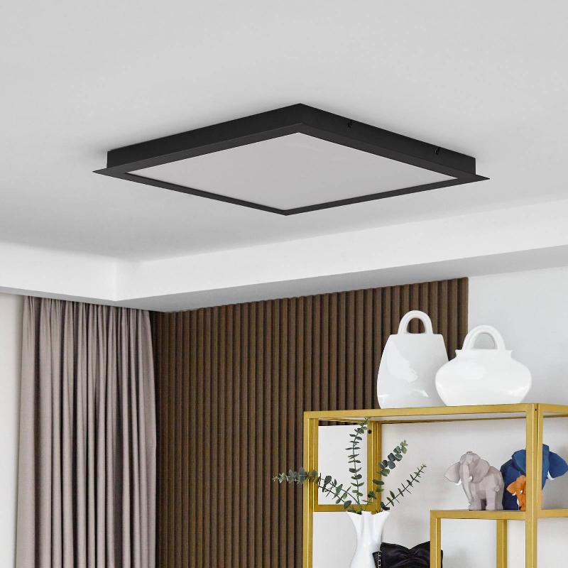 LUCANDE SMART PLAFONNIER LED LEICY NOIR 65 CM RVB CCT