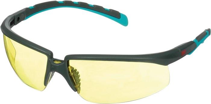Lunettes de protection sportives S2003SGAF-BGR-EU - EN 166 - Verre jaune polycarbonate - Branches réglables - 3M_0