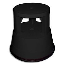 MARCHEPIED DIAMÈTRE 28 CM HAUTEUR 38CM PLASTIQUE COLORIS NOIR