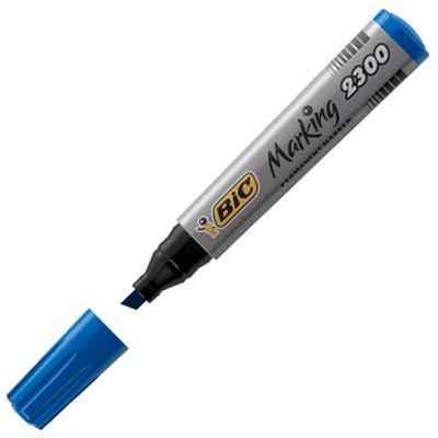 MARQUEUR PERMANENT BIC 2300 - POINTE BISEAUTEE - BLEU