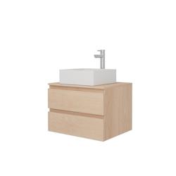 MOB-IN Ensemble Meuble simple vasque SORRENTO 60cm + Vasque + Robinet - marron 3701606505230_0