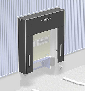 Novoseal S 420 - Sas d'étanchéité rétractable en aluminium avec gouttière de toit intégrée_0