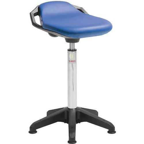 OCTOPUS TABOURET ASSISE SPACE IMITATION CUIR BLEU - GLOBAL PROFESSIONAL SEATING