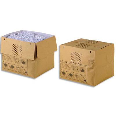 PACK DE 50 SACS PAPIER RECYCLABLES POUR DESTRUCTEUR REXEL 750X/750M - 115 LITRES