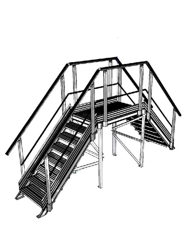 Passerelle sécurisée - acier ou aluminium - différentes configurations disponibles_0