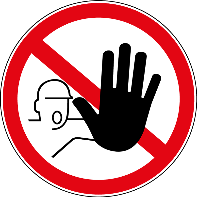 PICTOGRAMME D'INTERDICTION - ACCÈS INTERDIT AUX PERSONNES NON AUTORISÉES  - VINYLE SOUPLE AUTOCOLLANT - 315