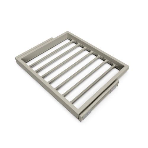 PORTE PANTALON COULISSANT POUR DRESSING HACK - POUR MODULE 600MM - GRIS EMUCA