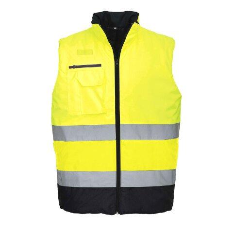 PORTWEST S267 GILET BODYWARMER HAUTE-VISIBILITÉ BICOLORE JAUNE/MARINE - TAILLE S