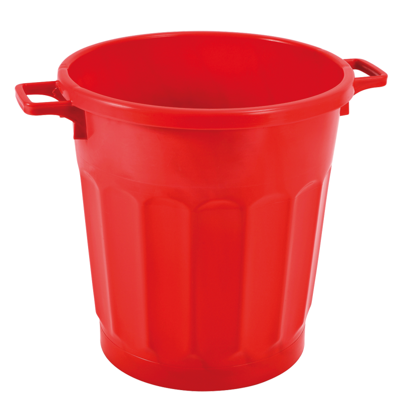 Poubelle ronde tri sélectif 50L Gilac - Rouge_0