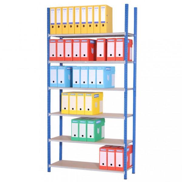 Rayonnage métallique pour archives - hauteur 2000 mm - départ - adapté au stockage de boîtes, dossiers suspendus et classeurs_0