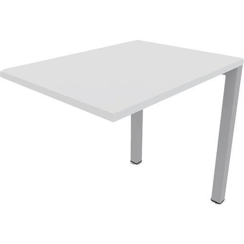 RETOUR AVEC PIED DE SOUTIEN L80XP60 ÉP.25MM BLANC/GRIS - EOL