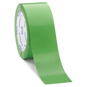 RUBAN ADHÉSIF COULEUR VERT PVC RAJA RÉSISTANT, 37 MICRONS 50 MM X 66 M