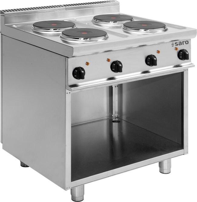 Saro Cuisinière électrique à plan ouvert modèle E7/Cuet4Ba, Dimensions : L 400 X P 700 X H 270 - inox SAR-423-1070_0