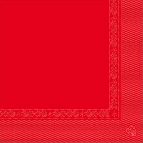 SERVIETTE ECOLABEL 2 PLIS 18 G/M² 39X39 CM TISSU ROUGE (VENDU PAR 1600)