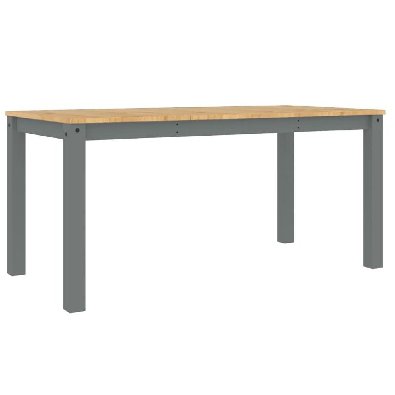 Table à manger Panama gris 160x80x75 cm bois massif de pin Modèle Helios Horizon Pro - 4005706_0