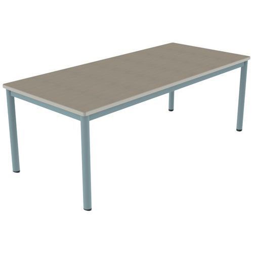 TABLE CARÉLIE MOB 180X80 T4 STR POLY. ÉRABLE G. BEIGE/LAGON - MOBIDECOR