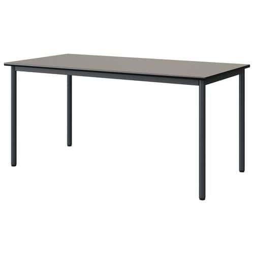 TABLE MALIBU 160X80 T6 4P STRA GRIS U727/NOIR GRIS 7016