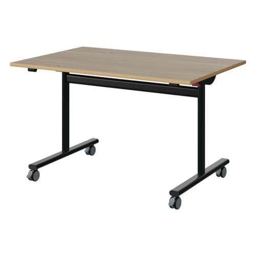 TABLE MALIBU RAB 120X80 T5 DL ST ALAISÉ CHÊNE 1146/NOIR 9005