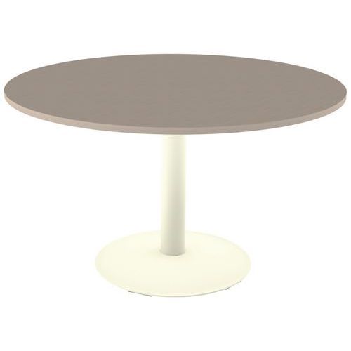 TABLE MANO Ø130 T6 - STRAT ABS CHÊNE HONGRIE/BEIGE 1013 - MOBIDECOR
