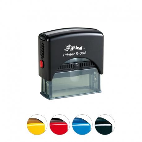 Tampon de bureau Printer Shiny S-308 - 1 ligne personnalisable - 45 x 10 mm avec cassette d'encrage au choix_0