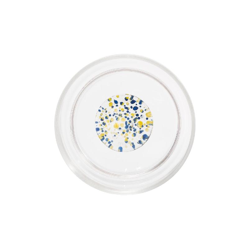 Teca Lot de 6 Tumbler Terrazzo en Verre Borosilicaté Double Paroi Couleurs Bleu et Jaune - Design Contemporain pour une Table Élégante - 8054040722523_0