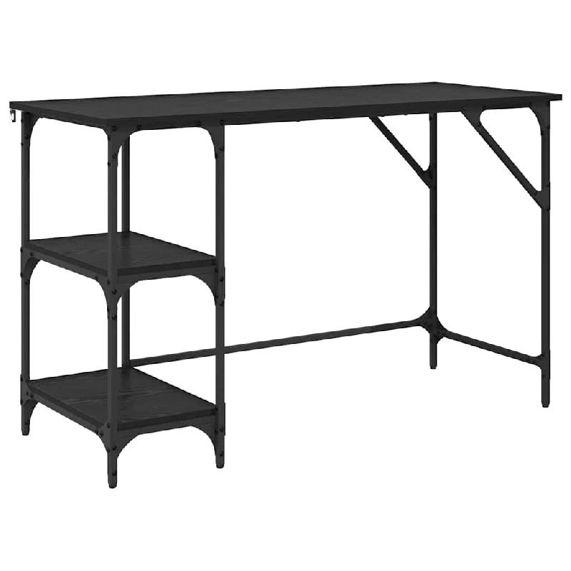 VidaXL Bureau Chêne noir 120 x 50 x 75 cm Bois d'ingénierie Modèle Souffle - 883034_0
