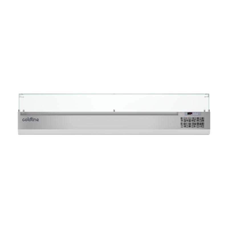 Vitrine réfrigérée à poser positive - vitrage pour bacs GN 1/3 profondeur 380 mm - modèle VP2312NL-2_0