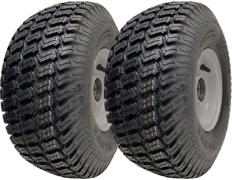 15x6.00-6 Roues de tondeuse à gazon moyeu 65mm, pneu sur jante roulements 20mm (lot de 2)_0