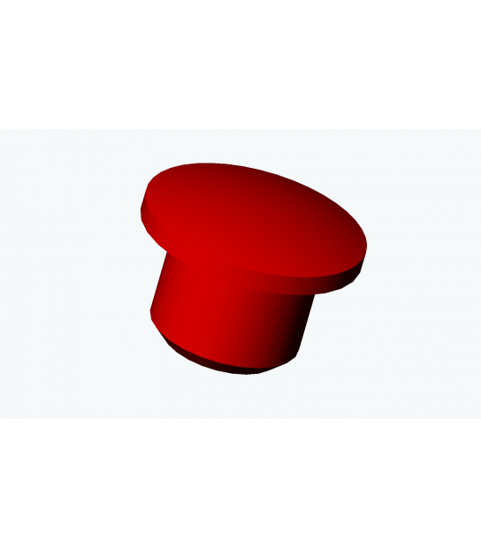 B002 - Bouchon lisse pour taraudage et alésage métrique-gaz - PEbd, rouge, multiples dimensions disponibles_0