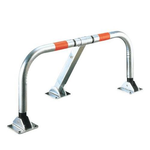 Barrière de parking rabattable et indéformable B305C - 3 embases en fonte pour sécurisation_0
