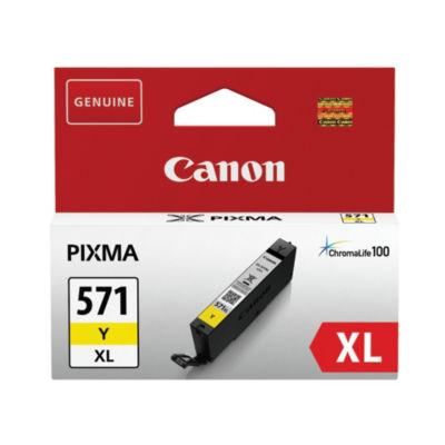 Cartouche encre Canon CLI-571 XL jaune pour imprimante jet d'encre_0