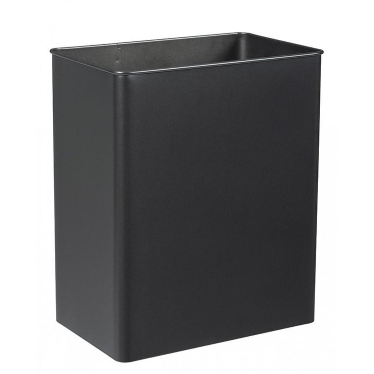 Corbeille pivotante rectangulaire murale Tourny - 27L - acier poudré anti-UV avec loquet de verrouillage_0