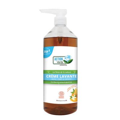 Crème lavante mains corps cheveux Action Verte fleur de sureau 1 L_0