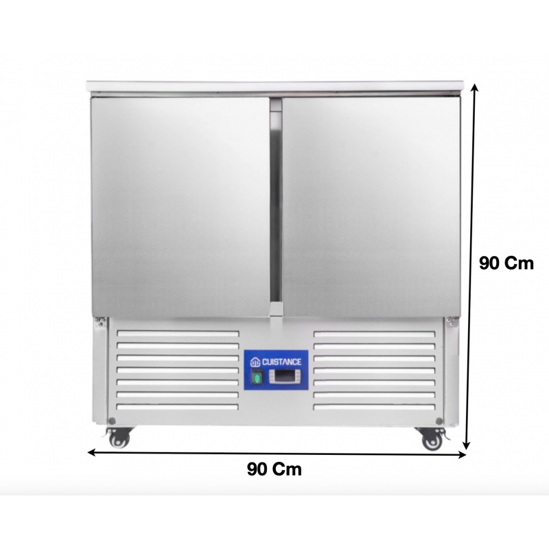 Desserte table réfrigérée avec plan de travail en inox - S901_0