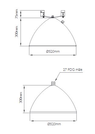 Luminaire d'éclairage public Inali - HID 150 W - Aluminium - IP66 - Design épuré_0