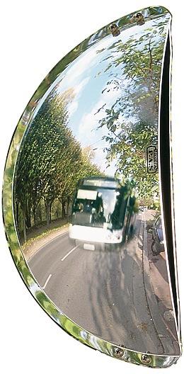 Miroir d'observation plastique H220 x L440 mm - Vision 3 sens jusqu'à 4 m - Fixation murale ou sur poteau_0