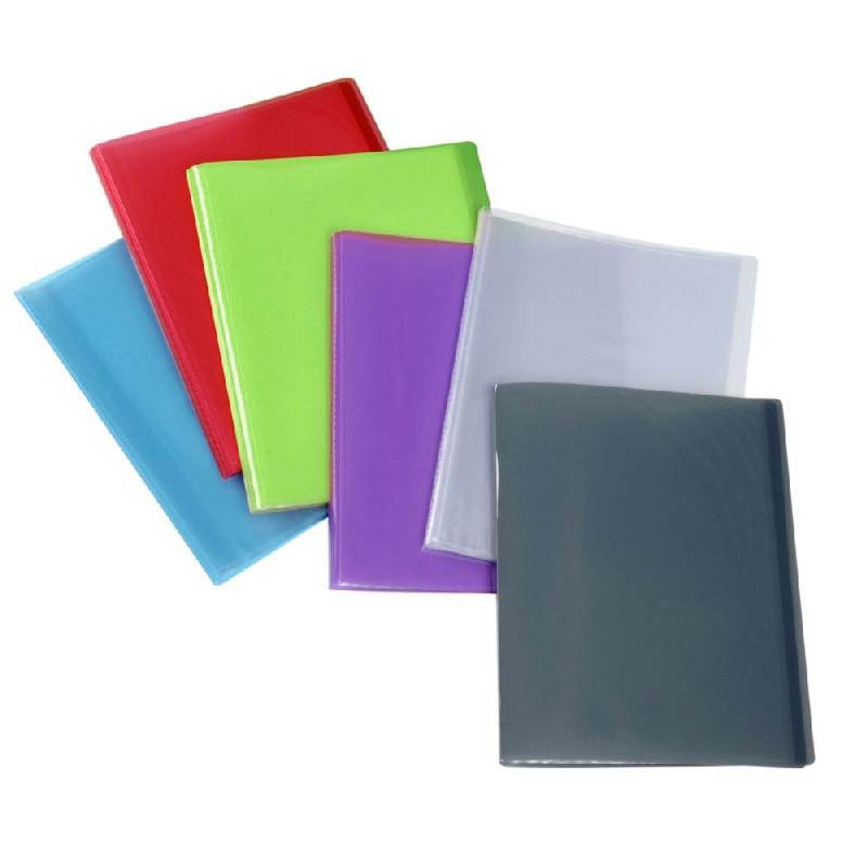 PROTEGE-DOCUMENTS VIQUEL PROPYGLASS - 30 POCHETTES - COUVERTURE POLYPROPYLENE - COLORIS ASSORTIS